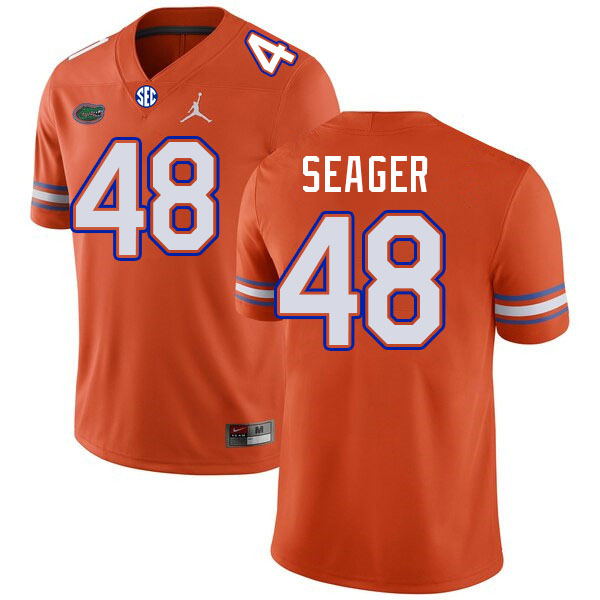 Florida Gators #48 Erich Seager College Football Jerseys Stitched-Orange